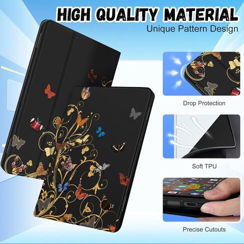 for Amazon Kindle Fire HD 8/8 Plus Tablet Case 10th/12th Generation for Women Girls Cute Folio Cover Fashion Design Girly Kawaii Flower Floral Pretty Unique Cases for Kindle Fire Case 8 Inch in Kuwait