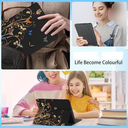 for Amazon Kindle Fire HD 8/8 Plus Tablet Case 10th/12th Generation for Women Girls Cute Folio Cover Fashion Design Girly Kawaii Flower Floral Pretty Unique Cases for Kindle Fire Case 8 Inch in Kuwait