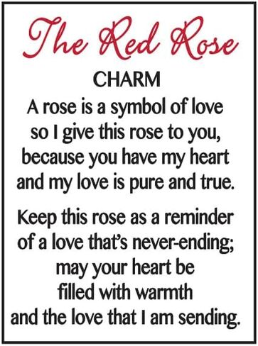 Single Red Rose Trinket Charm ~ Each Rose comes with a Beautiful Sentimental Card in Saudi Arabia