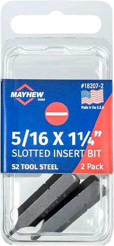 Mayhew Tools 18207-2 لقمة إدخال مشقوقة، 5/16 × 1.25 بوصة، عبوتان in Kuwait