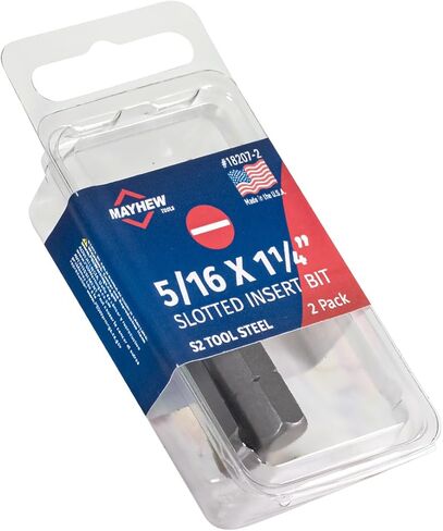 Mayhew Tools 18207-2 لقمة إدخال مشقوقة، 5/16 × 1.25 بوصة، عبوتان in Kuwait