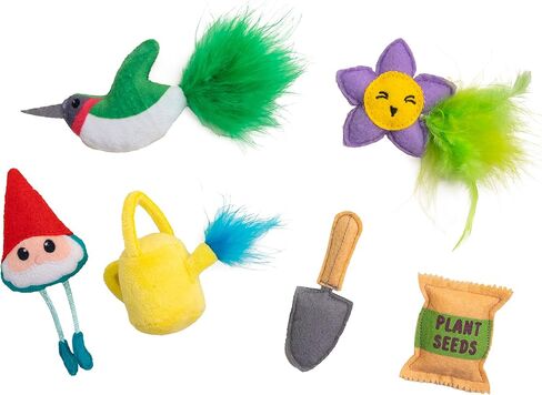 Catstages Cute As A Bug Plush Interactive Cat Toys, Bug Themed Kicker Catnip Toys with Feathers, Crinkle, Mesh, 6pk, Small, Multicolored in Saudi Arabia