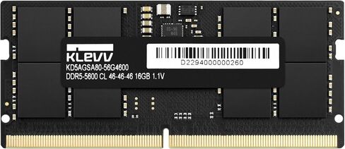 KLEVV DDR5 64GB (2x32GB) 5600MHz CL46 A-DIE 1.1V SODIMM ذاكرة الوصول العشوائي للكمبيوتر المحمول SK Hynix Chip (KD5BGSA80-56G460D) in Kuwait