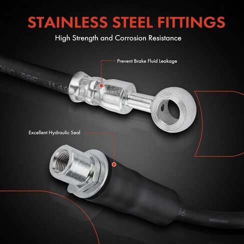 A-Premium Front Passenger Side Brake Hydraulic Hose Compatible with Select Chevy, Pontiac, Saturn & Suzuki Models - Captiva Sport 2012-2013, Equinox/Torrent/XL-7 07-09, Vue 08-10 - Replace# 5154078J02 in Kuwait