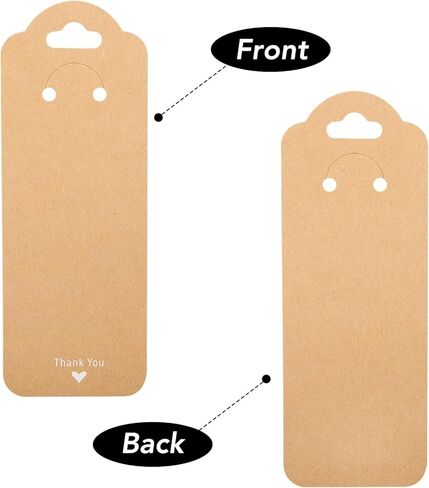 joycraft 100Pcs Keychain Cards, 2.1"x5.9" White Paper Cards Keychain Display Holder, Thank You Hanging Cards for Selling, Hanging Display Keychain, Bracelet, and Jewelry in Saudi Arabia