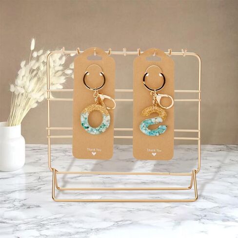 joycraft 100Pcs Keychain Cards, 2.1"x5.9" White Paper Cards Keychain Display Holder, Thank You Hanging Cards for Selling, Hanging Display Keychain, Bracelet, and Jewelry in Saudi Arabia
