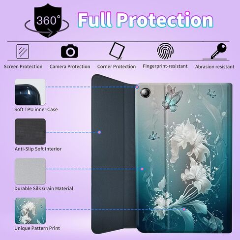 حافظة لجهاز iPad الجيل العاشر مع لوحة مفاتيح لجهاز iPad الجيل العاشر 10.9 بوصة 2022 مع لوحة مفاتيح لاسلكية قابلة للفصل وحامل قابل للتعديل لحماية الكمبيوتر اللوحي - طباعة بقرة عباد الشمس in Kuwait