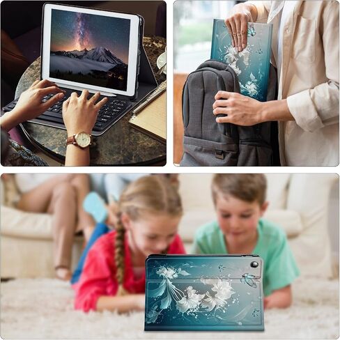 حافظة لجهاز iPad الجيل العاشر مع لوحة مفاتيح لجهاز iPad الجيل العاشر 10.9 بوصة 2022 مع لوحة مفاتيح لاسلكية قابلة للفصل وحامل قابل للتعديل لحماية الكمبيوتر اللوحي - طباعة بقرة عباد الشمس in Kuwait