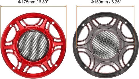 MECCANIXITY Speaker Grill Cover 6" Mesh Subwoofer Grill Horn Guard Protector for Home Audio DIY Red 2 Pack in Saudi Arabia