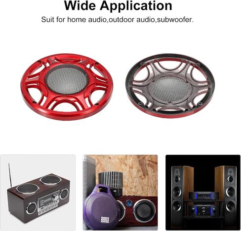 MECCANIXITY Speaker Grill Cover 6" Mesh Subwoofer Grill Horn Guard Protector for Home Audio DIY Red 2 Pack in Saudi Arabia