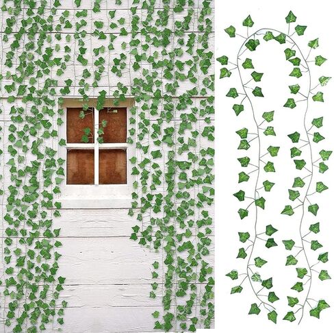 28 حزمة من إكليل اللبلاب الاصطناعي بطول 196 قدمًا، ونباتات أوراق اللبلاب المزيفة، ونباتات الكرمة الخضراء، وإكليل المنزل، والمطبخ، والشرفة، والحديقة، والمكتب، وحفلات الزفاف، وخلفيات للتصوير الفوتوغرافي في الهواء الطلق، غير متغيرة اللون in Kuwait