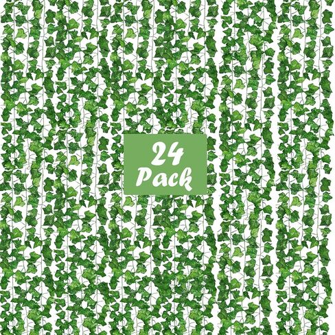 28 حزمة من إكليل اللبلاب الاصطناعي بطول 196 قدمًا، ونباتات أوراق اللبلاب المزيفة، ونباتات الكرمة الخضراء، وإكليل المنزل، والمطبخ، والشرفة، والحديقة، والمكتب، وحفلات الزفاف، وخلفيات للتصوير الفوتوغرافي في الهواء الطلق، غير متغيرة اللون in Kuwait