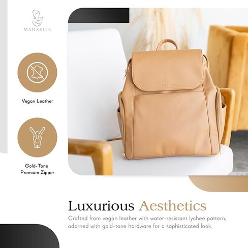 Vegan Leather Breast Pump Bag with prep mat | Compatible with Spectra S1 S2 | Pump Bag with cooler | Pumping bags for work | Wearable breast pump bag | Multipurpose Breast pump backpack in Saudi Arabia