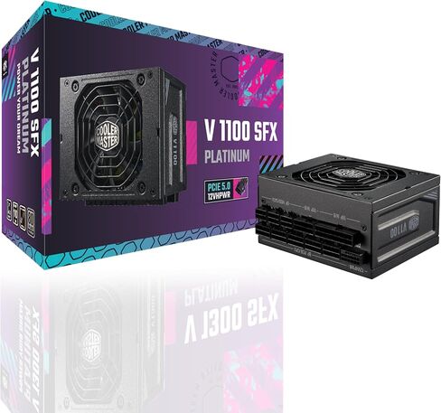 Cooler Master V1100 SFX Platinum ATX3.0 Fully Modular Power Supply, 1100W SFX, 80+ Platinum Efficiency, ATX Bracket Included, SFX Form Factor, 10 Year Warranty (MPZ-B001-SFAP-BUS) in Saudi Arabia