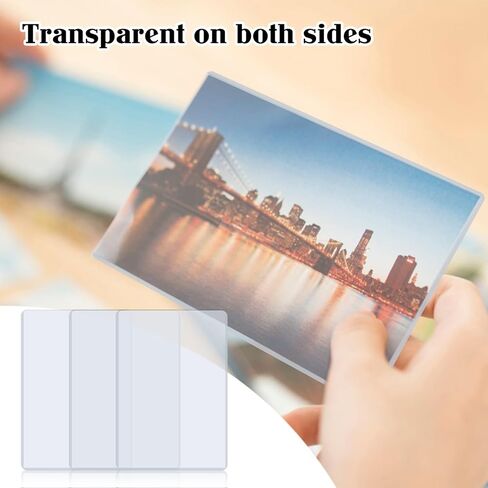 Rainmae 6 Pack 8.5" x 11" Rigid Print Protectors, Clear Waterproof Hard Plastic Page Sheet Protectors, Paper Sleeves Photo Plastic Sleeves Hard Plastic Document Holder Birth Certificate Protector in Kuwait