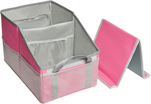 Car Seat Organizer - Passenger Seat Organizer, Collapsible Small Car Seat Storage Organizer with Lid in Saudi Arabia