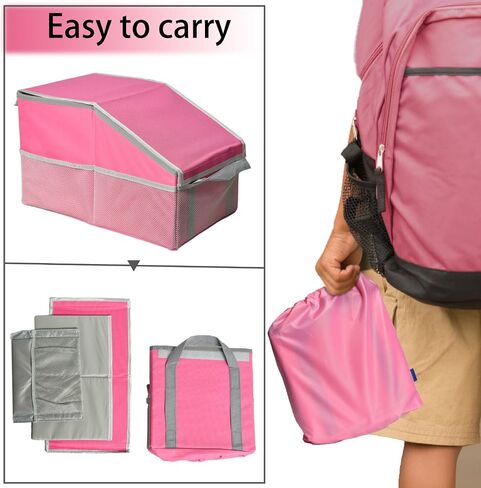 Car Seat Organizer - Passenger Seat Organizer, Collapsible Small Car Seat Storage Organizer with Lid in Saudi Arabia