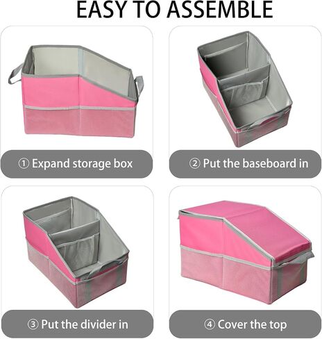 Car Seat Organizer - Passenger Seat Organizer, Collapsible Small Car Seat Storage Organizer with Lid in Saudi Arabia