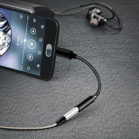محول صوت Smays USB C إلى 3.5 ملم متوافق مع iPhone 15 - DAC 16bit 48khz، يدعم البث المباشر للميكروفون in Saudi Arabia