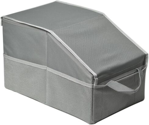 Car Seat Organizer - Passenger Seat Organizer, Collapsible Small Car Seat Storage Organizer with Lid in Saudi Arabia