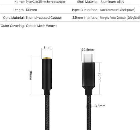 محول صوت Smays USB C إلى 3.5 ملم متوافق مع iPhone 15 - DAC 16bit 48khz، يدعم البث المباشر للميكروفون in Saudi Arabia
