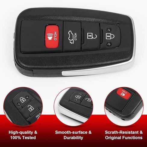 استبدال مفتاح فوب متوافق مع 2020 2021 2022 تويوتا هايلاندر سيارة دخول بدون مفتاح التحكم عن بعد بدء التشغيل عن بعد HYQ14FBC 8990H-0E020 314.3 ميجا هرتز 4 أزرار in Kuwait