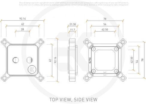 EK Water Blocks EK-Quantum Magnitude - 1700 Lignum Edition - Walnuss in Kuwait