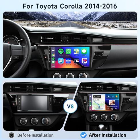 2G+64G Car Radio Stereo for Toyota Corolla 2014 2015 2016 with Wireless CarPlay/Android Auto, 10.1 Inch Android 13 Touch Screen Head Unit, GPS Navi WiFi Bluetooth Mirror Link SWC HD Camera in Saudi Arabia