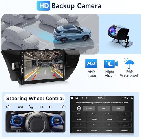 2G+64G Car Radio Stereo for Toyota Corolla 2014 2015 2016 with Wireless CarPlay/Android Auto, 10.1 Inch Android 13 Touch Screen Head Unit, GPS Navi WiFi Bluetooth Mirror Link SWC HD Camera in Saudi Arabia