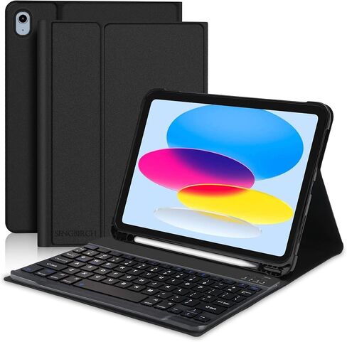 iPad 10th Generation Case with Keyboard 10.9 inch,iPad 10th Gen Keyboard, Detachable Wireless Bluetooth Keyboard,Smart Folio Case with Pencil Holder for iPad 10th Gen(A2696/A2757/A2777),Green in Saudi Arabia