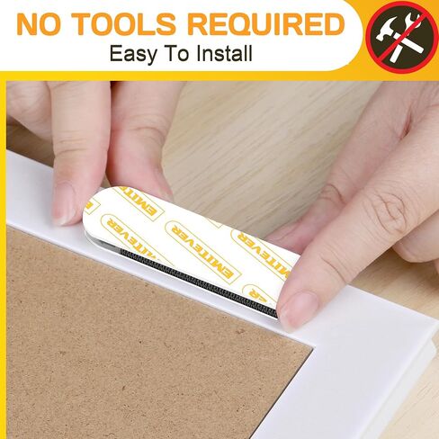 EMITEVER Picture Hanging Strips Heavy Duty, Damage Free Hanging Picture Hangers for Walls, Picture Hanging Kit, Hanging Hooks Without Nails, Black Adhesive Poster Wall Strips 20-Pairs (40 Strips) in Saudi Arabia
