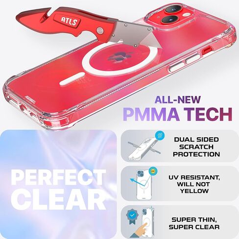 حافظة REBEL iPhone 15 Pro Max الشفافة [سلسلة Frosted Flex] جوانب مكشوفة للراحة، متوافق مع MagSafe القوي، نسيج غير لامع، واقي مقاوم للصدمات، غطاء بدون إطار مطور، هاتف 6.7 بوصة 2023 in Saudi Arabia
