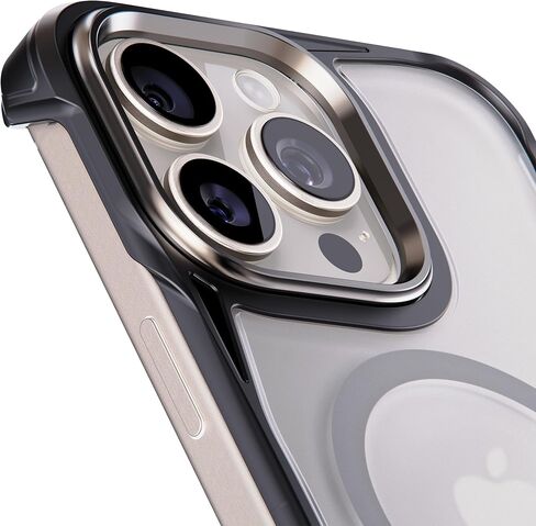 حافظة REBEL iPhone 15 Pro Max الشفافة [سلسلة Frosted Flex] جوانب مكشوفة للراحة، متوافق مع MagSafe القوي، نسيج غير لامع، واقي مقاوم للصدمات، غطاء بدون إطار مطور، هاتف 6.7 بوصة 2023 in Saudi Arabia