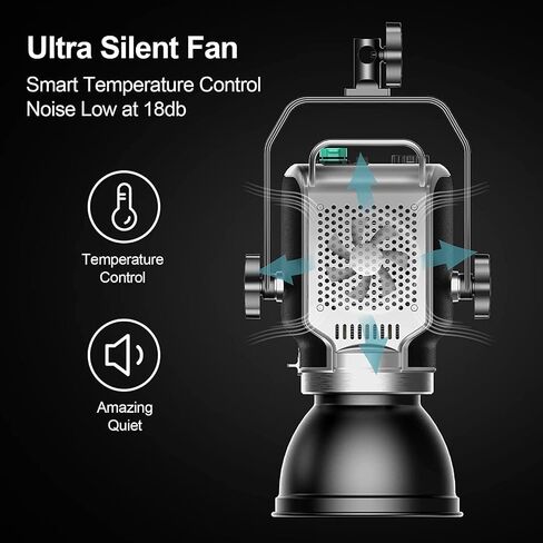 GVM 200W LED Video Light with Lantern Softbox, SD200D Photography Studio Lighting Kit with Bluetooth/DMX Control, 93000lux@0.5m 3200K-5600K Bi-Color Continuous Output Lighting for YouTube (SD200D) in Saudi Arabia