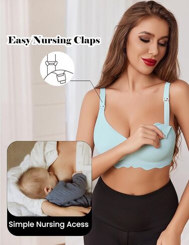 Avidlove حمالات الصدر للرضاعة الطبيعية سلسة للغاية ومريحة حمالة صدر للأمهات ذات شكل طبيعي أثناء الحمل والنوم in Kuwait