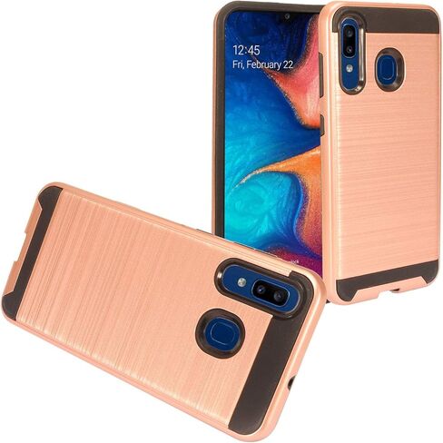 Z-GEN - متوافق مع هاتف Samsung Galaxy A20 وGalaxy A50 - حافظة هاتف Defender Hybrid مع حامل/مشبك حزام - ST5 أسود/ذهبي وردي in Kuwait
