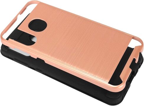 Z-GEN - متوافق مع هاتف Samsung Galaxy A20 وGalaxy A50 - حافظة هاتف Defender Hybrid مع حامل/مشبك حزام - ST5 أسود/ذهبي وردي in Kuwait