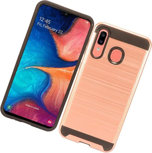 Z-GEN - متوافق مع هاتف Samsung Galaxy A20 وGalaxy A50 - حافظة هاتف Defender Hybrid مع حامل/مشبك حزام - ST5 أسود/ذهبي وردي in Kuwait