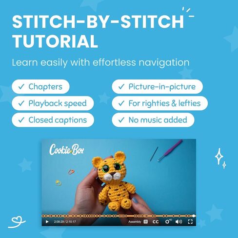 Beginner Crochet Kit - All Materials Included - Step-by-Step Video Tutorials in Saudi Arabia