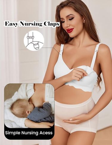 Avidlove حمالات الصدر للرضاعة الطبيعية سلسة للغاية ومريحة حمالة صدر للأمهات ذات شكل طبيعي أثناء الحمل والنوم in Kuwait