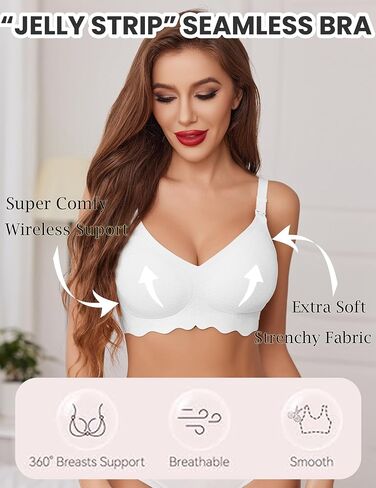 Avidlove حمالات الصدر للرضاعة الطبيعية سلسة للغاية ومريحة حمالة صدر للأمهات ذات شكل طبيعي أثناء الحمل والنوم in Kuwait