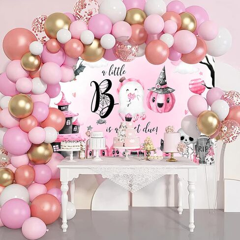 Avezano Halloween Baby Shower Backd A Little Boo هو تقريبًا مستحق زينة لافتة استحمام الطفل لطيف شبح الهالوين Boo خلفية حفلات الأطفال حديثي الولادة (7 × 5 أقدام) in Saudi Arabia