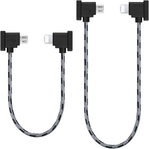 1FT+0.5FT(2 pack) Micro to USB C Remote Controller Cable for IPhone 15 Pro, DJI Mavic Mini,Mini SE, Mavic 2 Pro/Zoom,Mavic Air,Mavic Pro, Spark, DJI Drone to Tablet Cable OTG Data Cord Accessories in Saudi Arabia