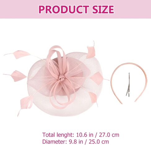 Lurrose Fascinators Hat Headband Fascinators Hat Headpiece Flower Mesh Clip Tea Party Headwear for Girls Women, Black in Kuwait