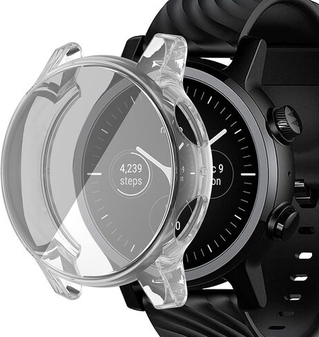 Screen Protector Case Compatible with Moto 360 3rd Gen Full Protective Case Soft Plated TPU Cover Scratch-Proof All Around Screen Cover Bumper Shell for Moto 360 3rd Gen Smartwatch (Clear) in Saudi Arabia