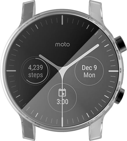Screen Protector Case Compatible with Moto 360 3rd Gen Full Protective Case Soft Plated TPU Cover Scratch-Proof All Around Screen Cover Bumper Shell for Moto 360 3rd Gen Smartwatch (Clear) in Saudi Arabia