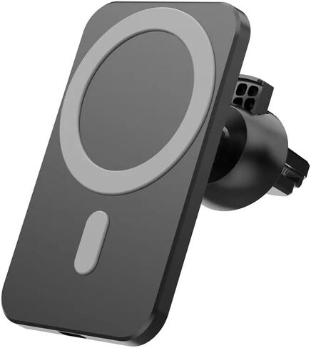 KAPAN Magnetic Wireless Car Charger 15W Wireless Car Charger Compatible with iPhone 12/13/14 Pro/Pro Max/mini/14 Plus, Samsung Galaxy S6 / S7/S8/S9/S10/Edge/+ (Black) in Saudi Arabia
