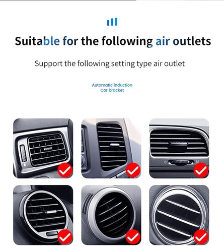 KAPAN Magnetic Wireless Car Charger 15W Wireless Car Charger Compatible with iPhone 12/13/14 Pro/Pro Max/mini/14 Plus, Samsung Galaxy S6 / S7/S8/S9/S10/Edge/+ (Black) in Saudi Arabia