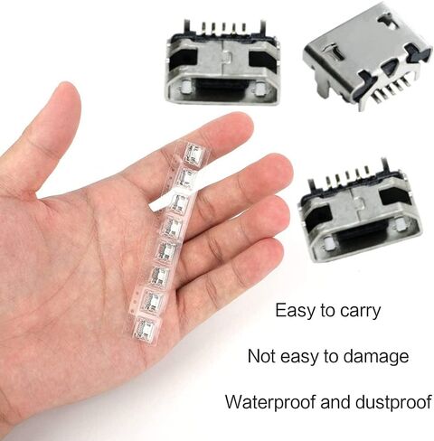 100 قطعة مقبس USB وصلة مرفاع 180 درجة 5-Pin SMD SMT لحام محول صغير موصل صغير مايكرو USB أنثى مقبس منافذ لأجزاء إصلاح الهاتف الخليوي in Kuwait