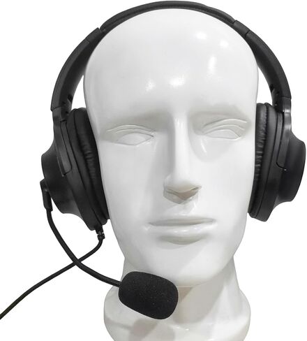 سماعة أذن لاسلكية تخاطب فوق الأذن لتقليل الضوضاء مع ميكروفون Ptt Boom لجهاز Motorola 2 Pin Radio cls 1110 1410 cp200 cp185 cp100d dlr 1060 (أغطية أذن كبيرة) (جانب واحد) in Kuwait